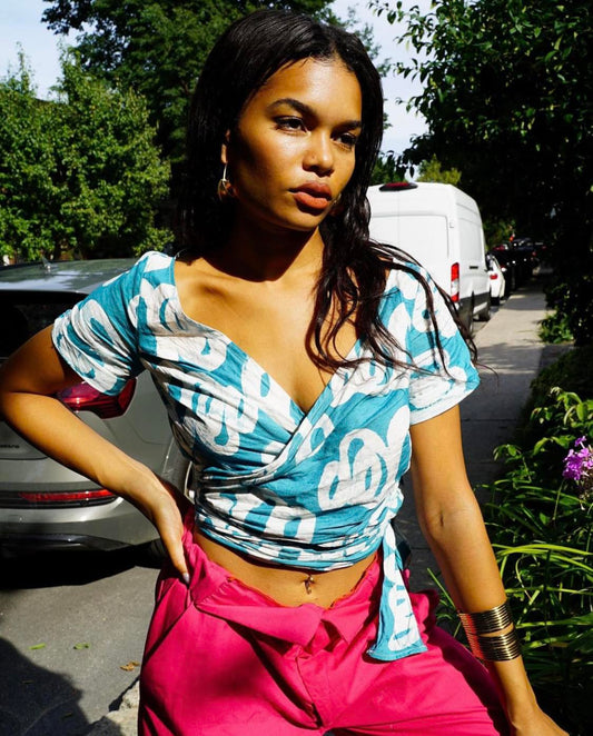 SAKUMONO WRAP TOP | NUAGE | READY TO SHIP