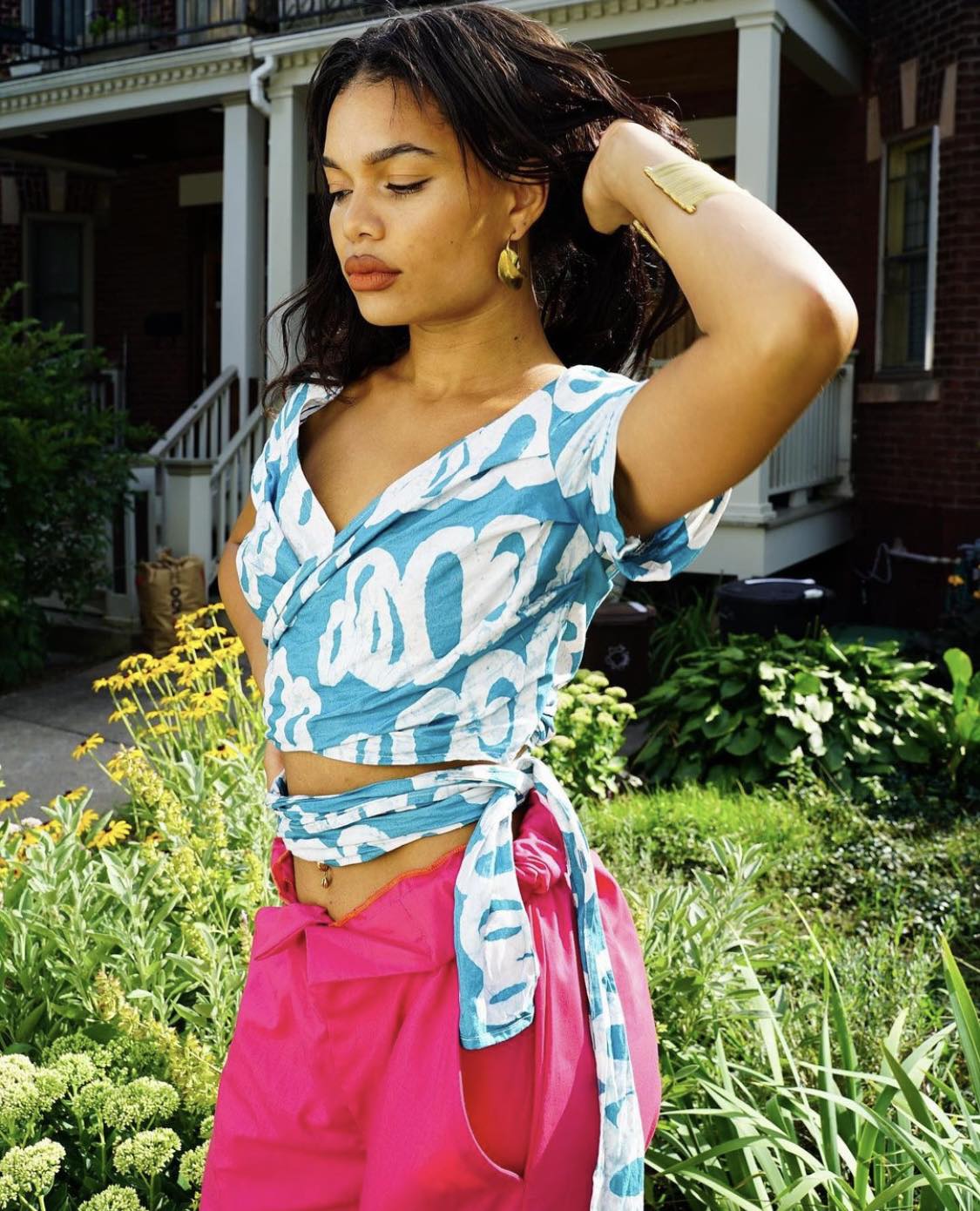 SAKUMONO WRAP TOP | NUAGE | READY TO SHIP