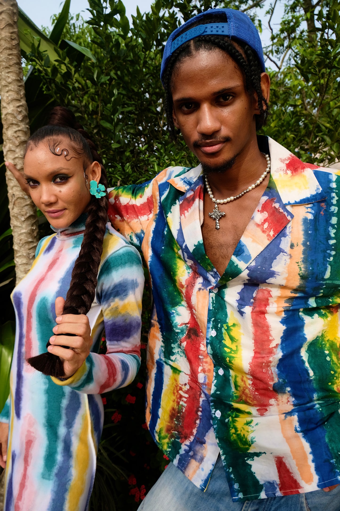 CAPE COAST UNISEX BOWLING SHIRT | BRUSH STROKES