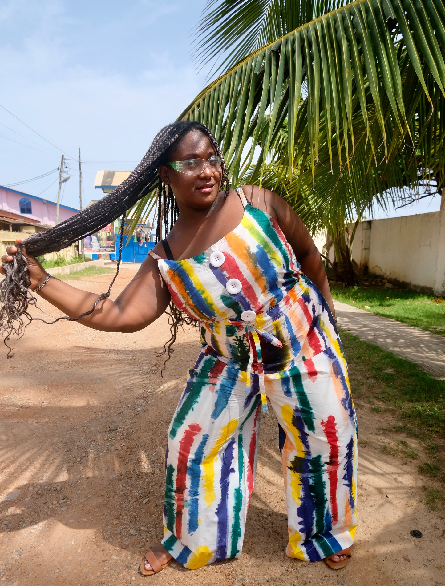 TEMA JUMPSUIT | BRUSH STROKES-READY TO SHIP-SIZE S & XXL
