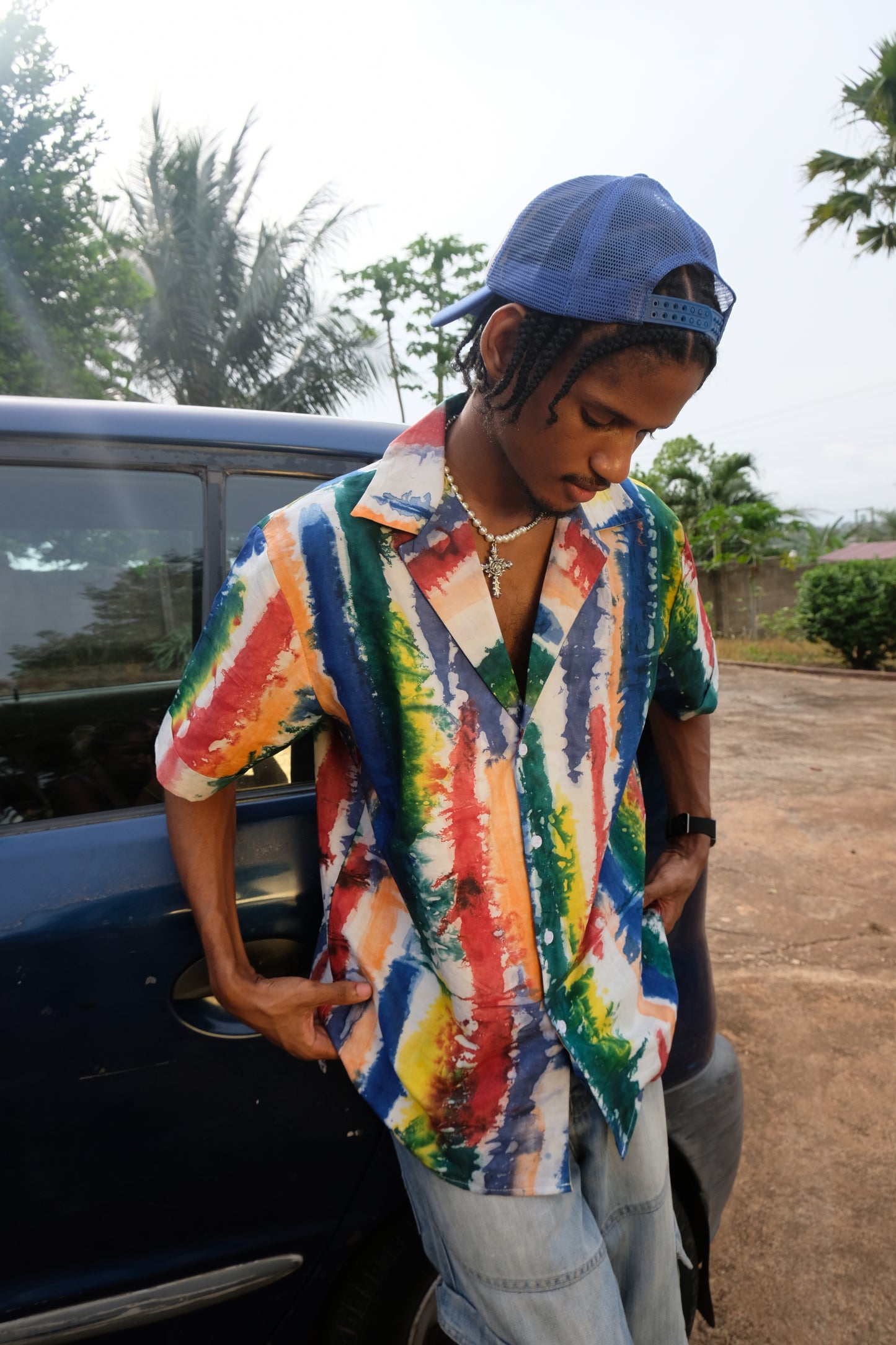 CAPE COAST UNISEX BOWLING SHIRT | BRUSH STROKES