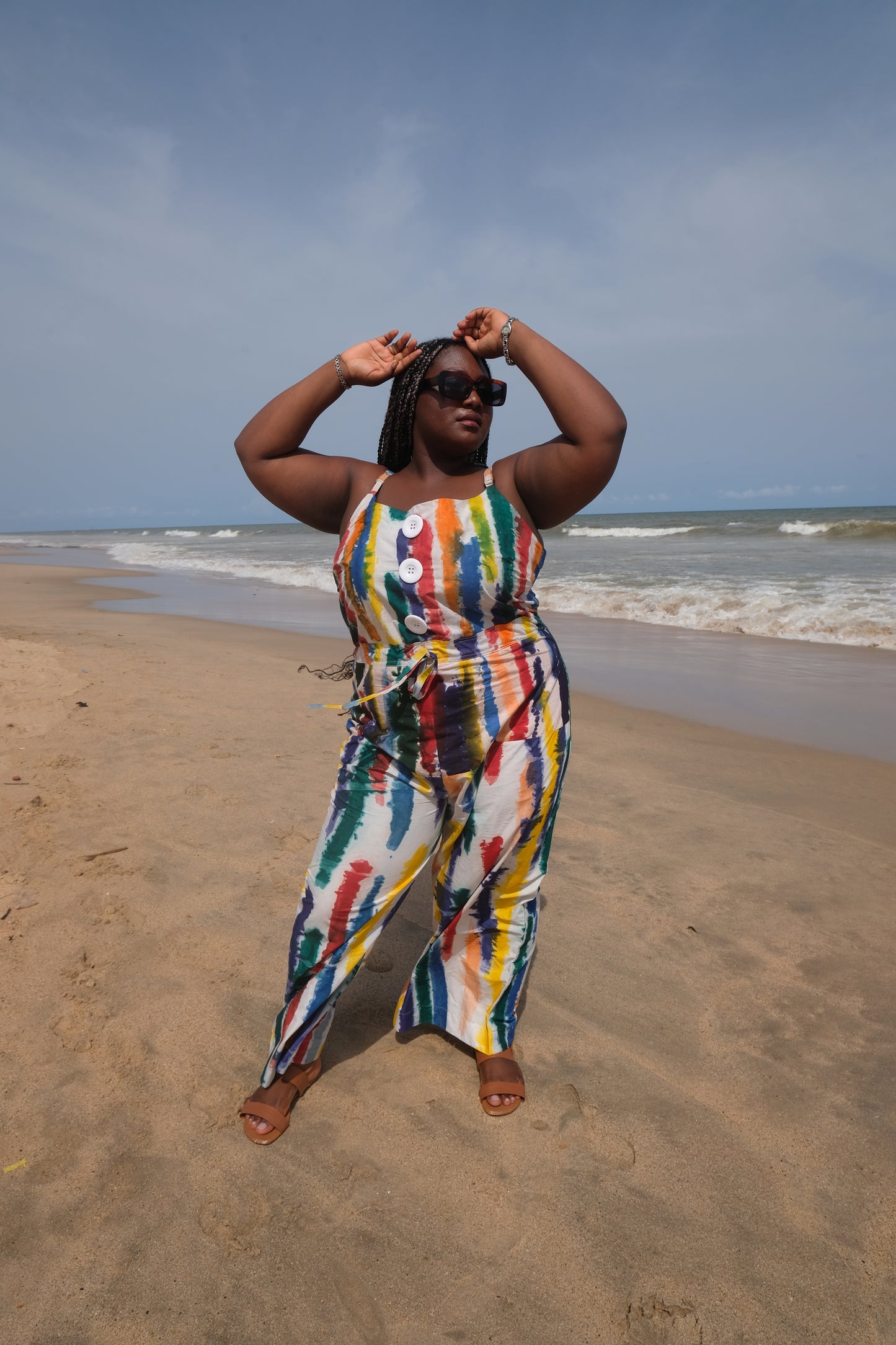 TEMA JUMPSUIT | BRUSH STROKES-READY TO SHIP-SIZE S & XXL