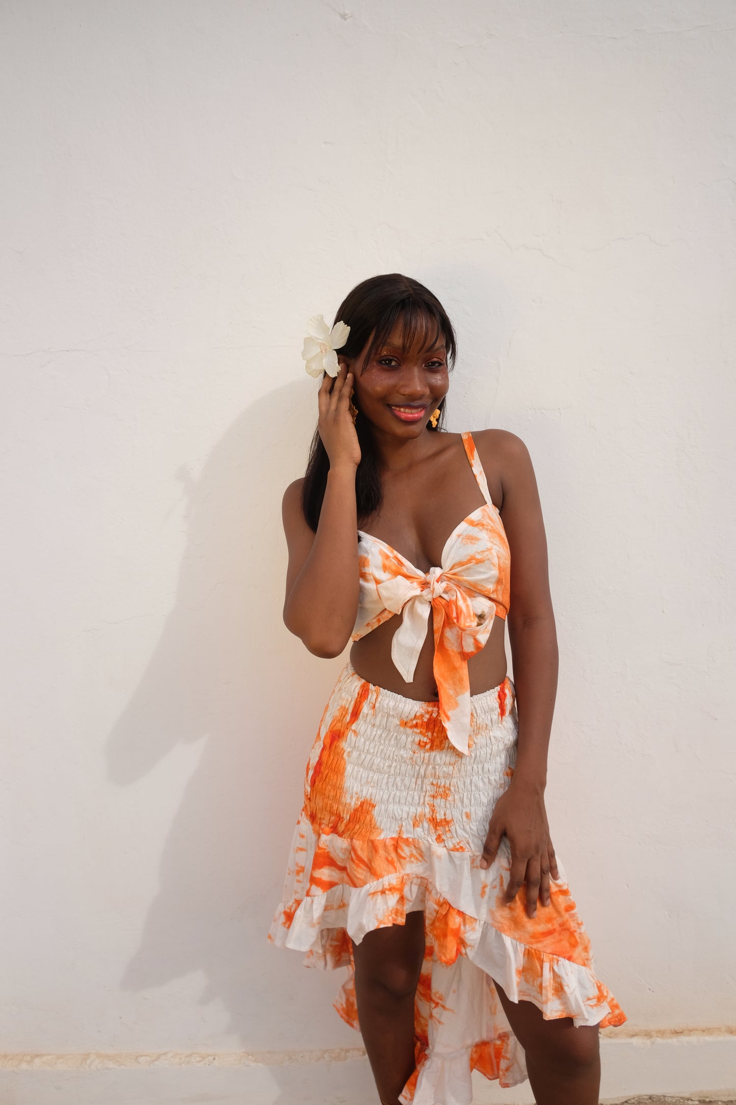 SANKOFA DRESS | CREAMSICLE-READY TO SHIP- SIZE SMALL & LARGE