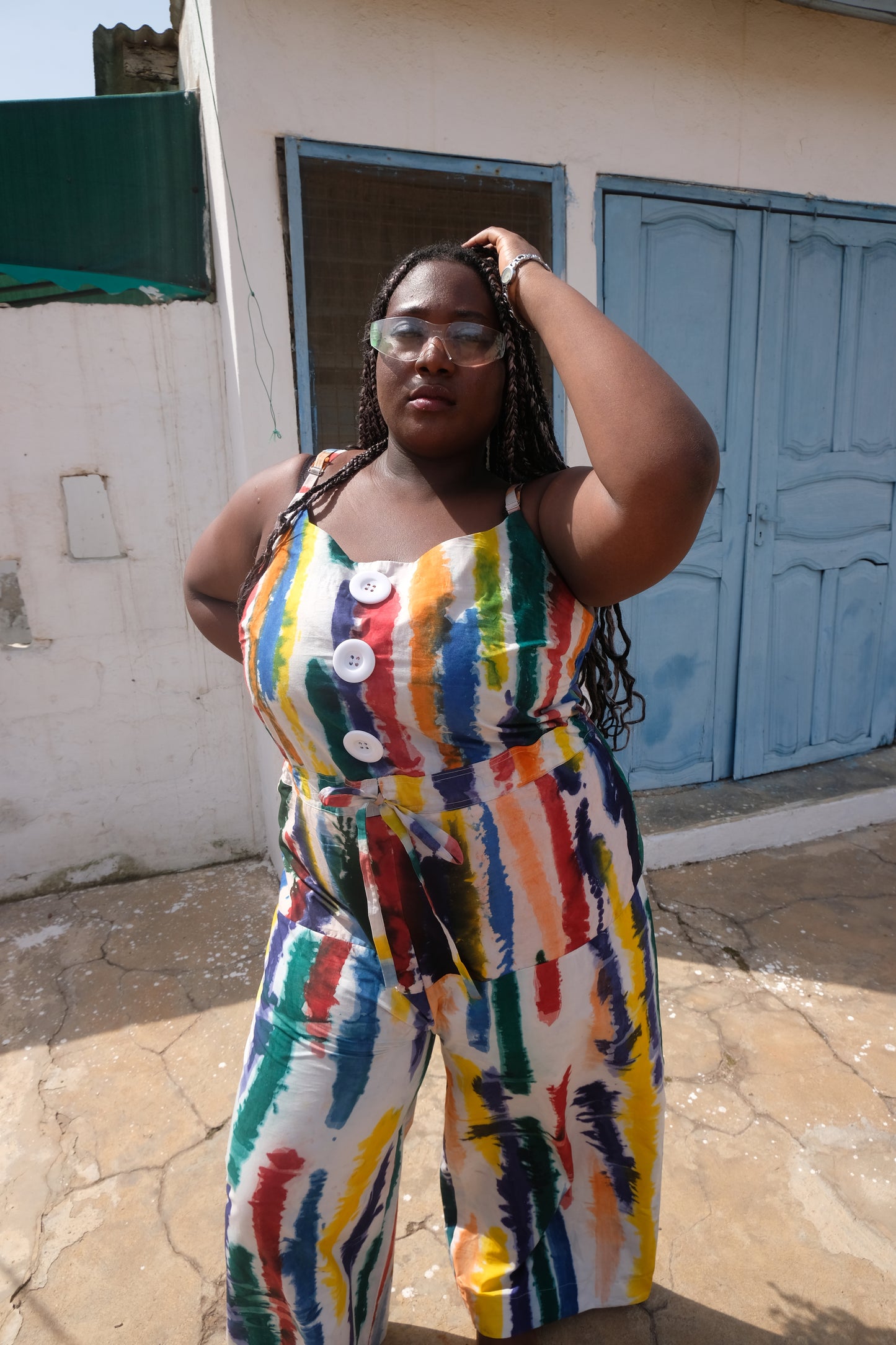 TEMA JUMPSUIT | BRUSH STROKES-READY TO SHIP-SIZE S & XXL