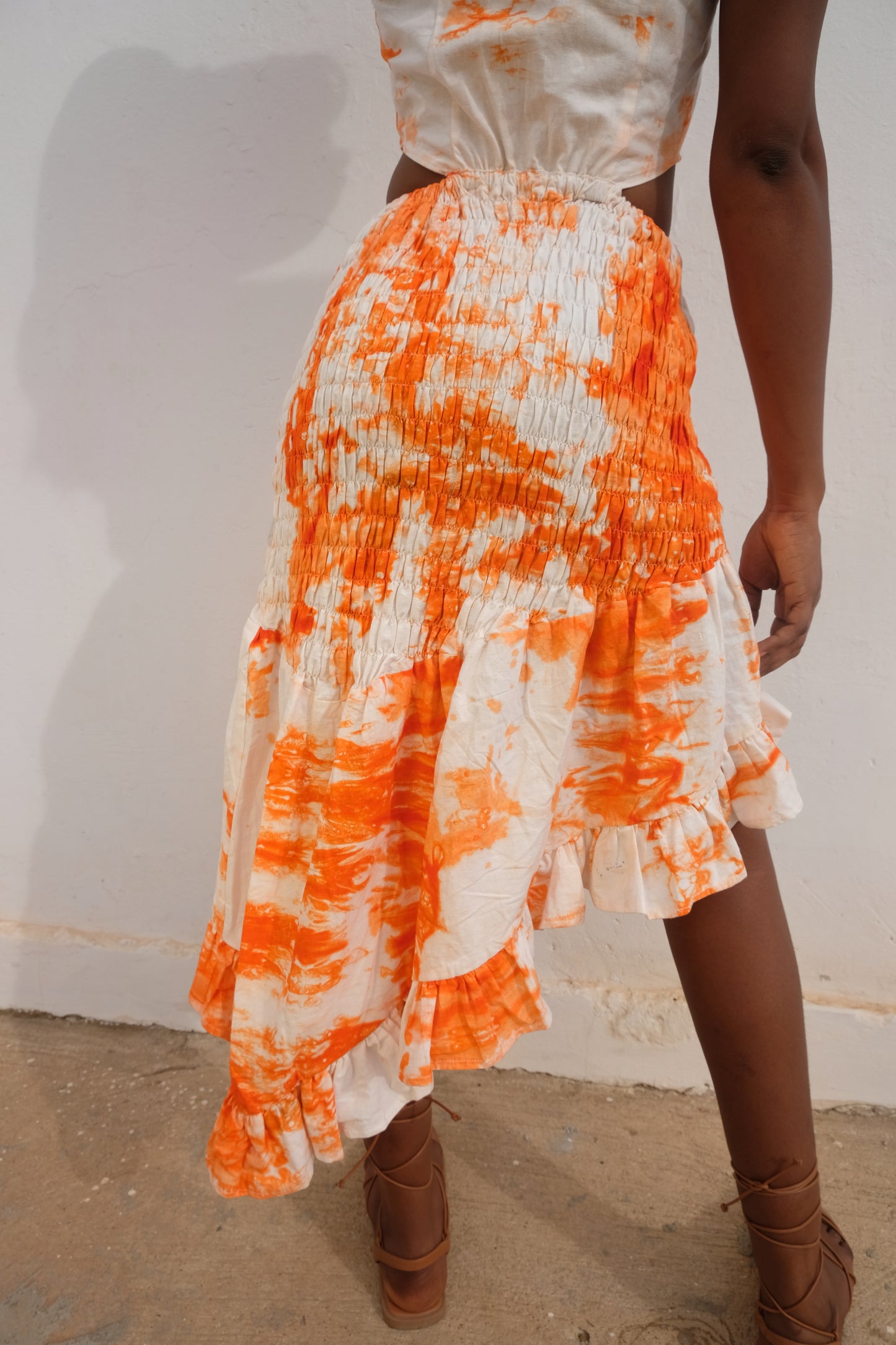 SANKOFA DRESS | CREAMSICLE-READY TO SHIP- SIZE SMALL & LARGE