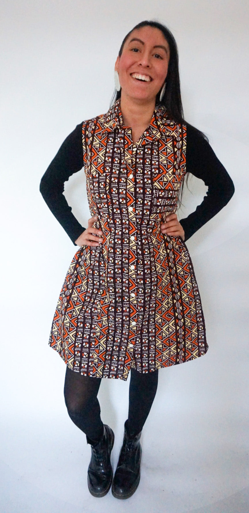 KOJO Shirt Dress-READY TO SHIP-SIZE SMALL