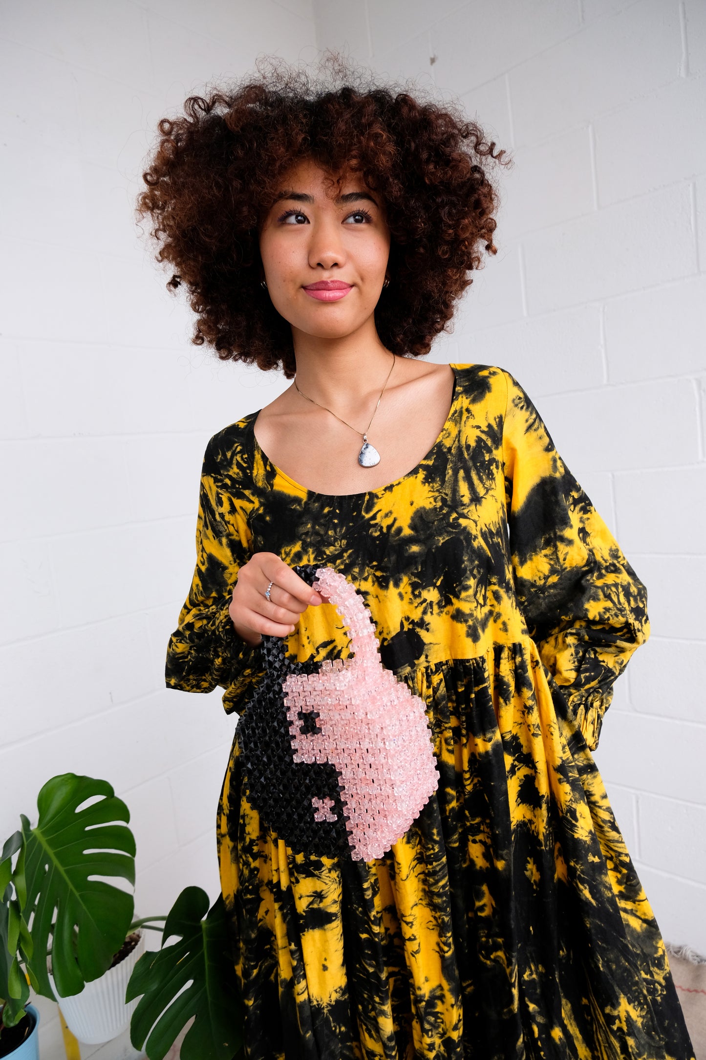 BB BAGS | BEADED BAG | YIN YANG PINK