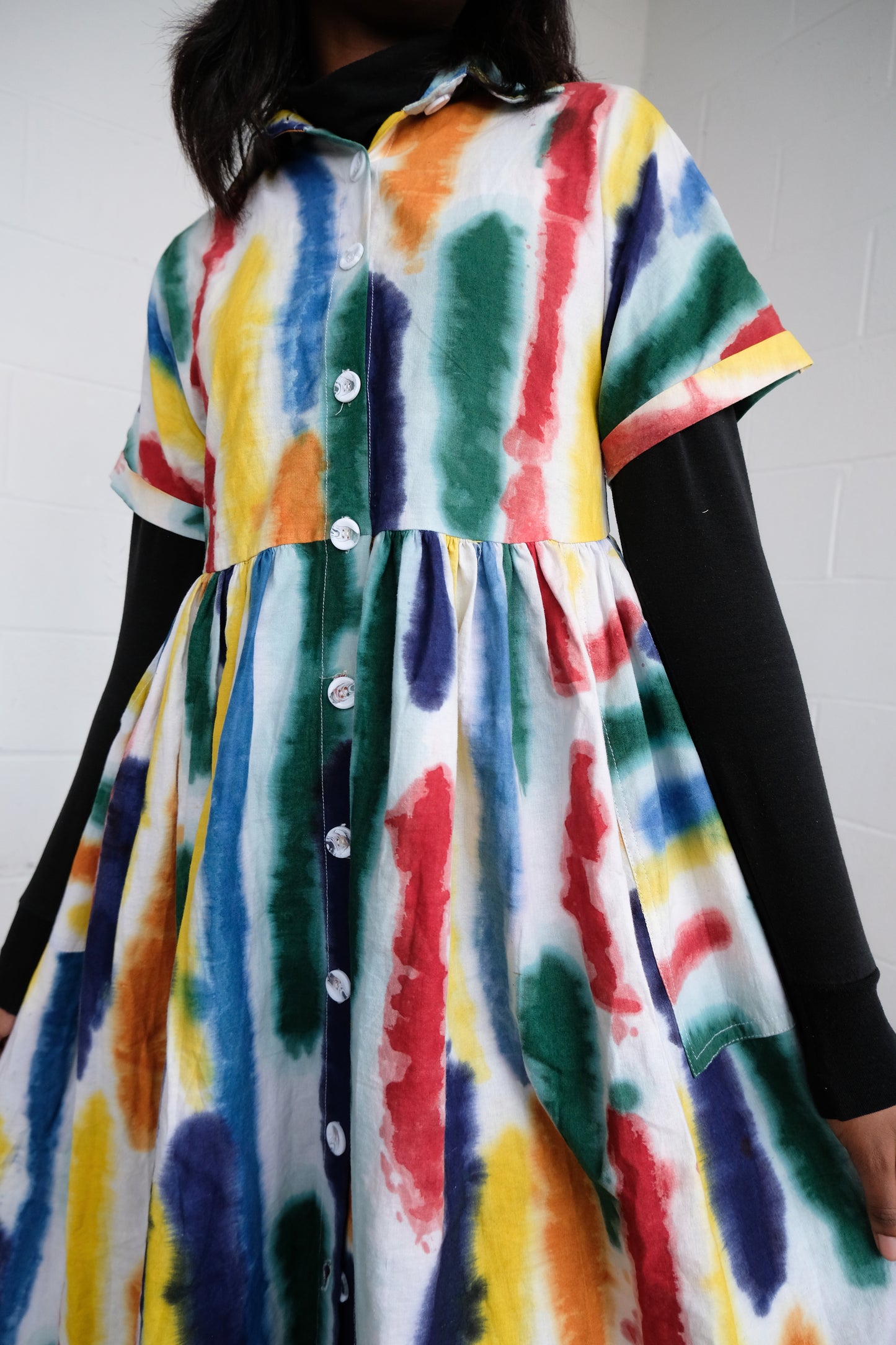 AKUA SHIRT DRESS |                         BRUSH STROKES