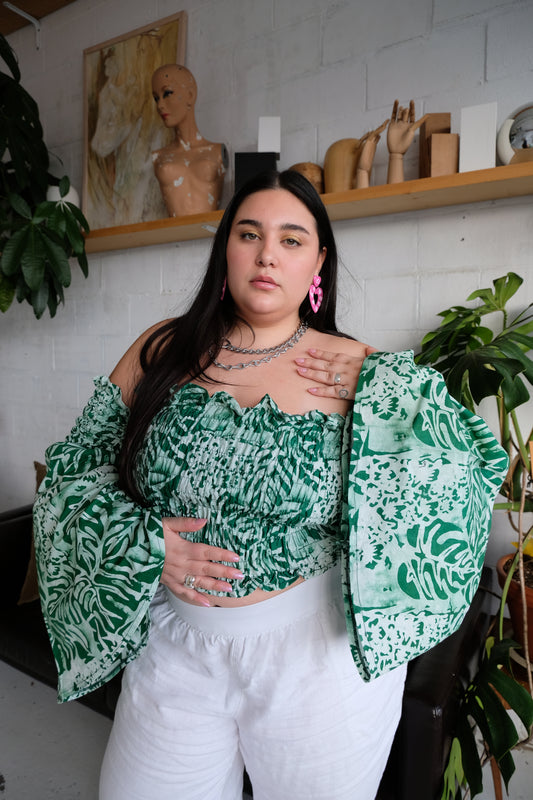 LABADI PLEASURE BELL SLEEVE TOP | FAUNA-READY TO SHIP-SIZE 2X