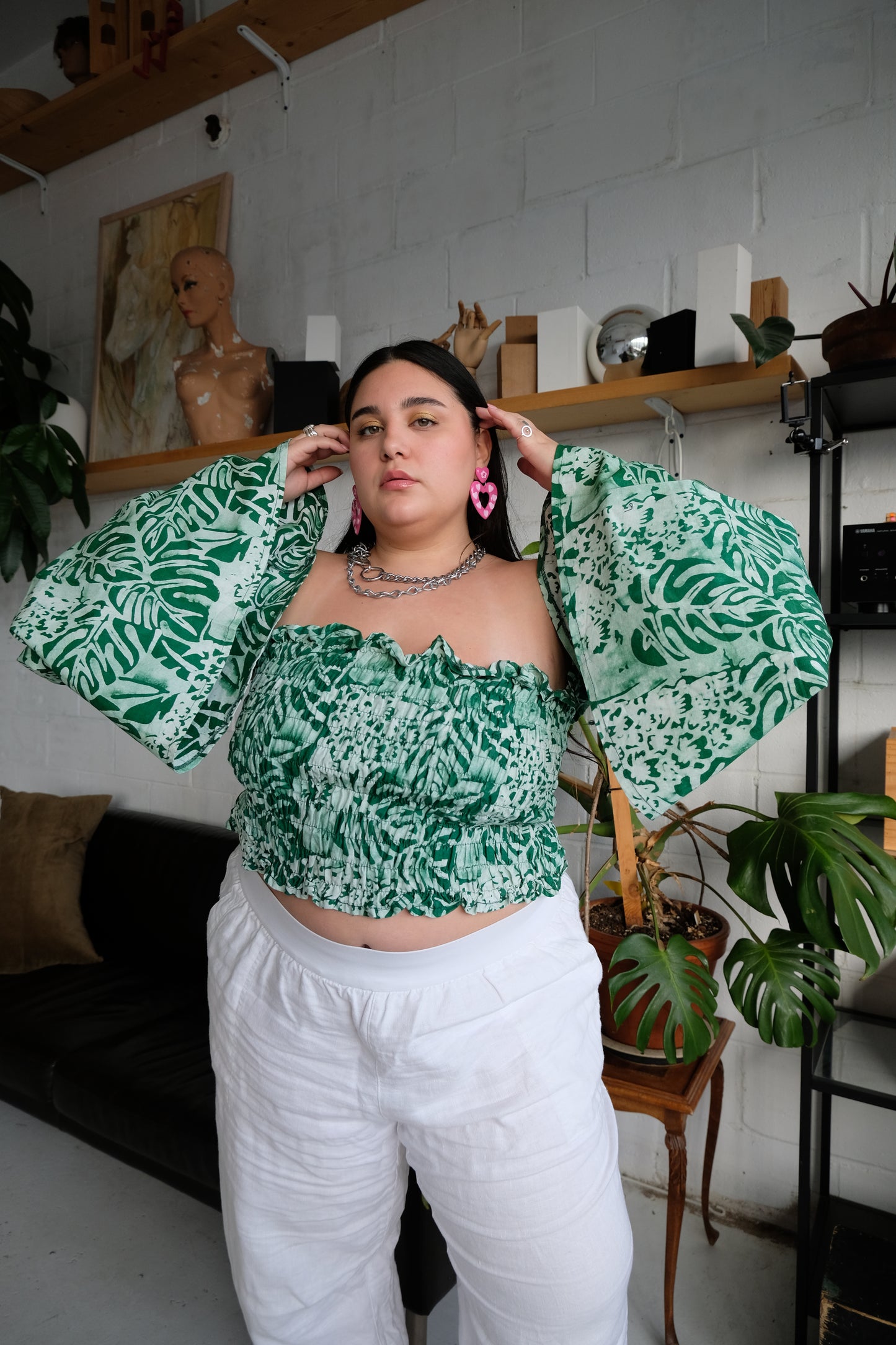 LABADI PLEASURE BELL SLEEVE TOP | FAUNA-READY TO SHIP-SIZE 2X