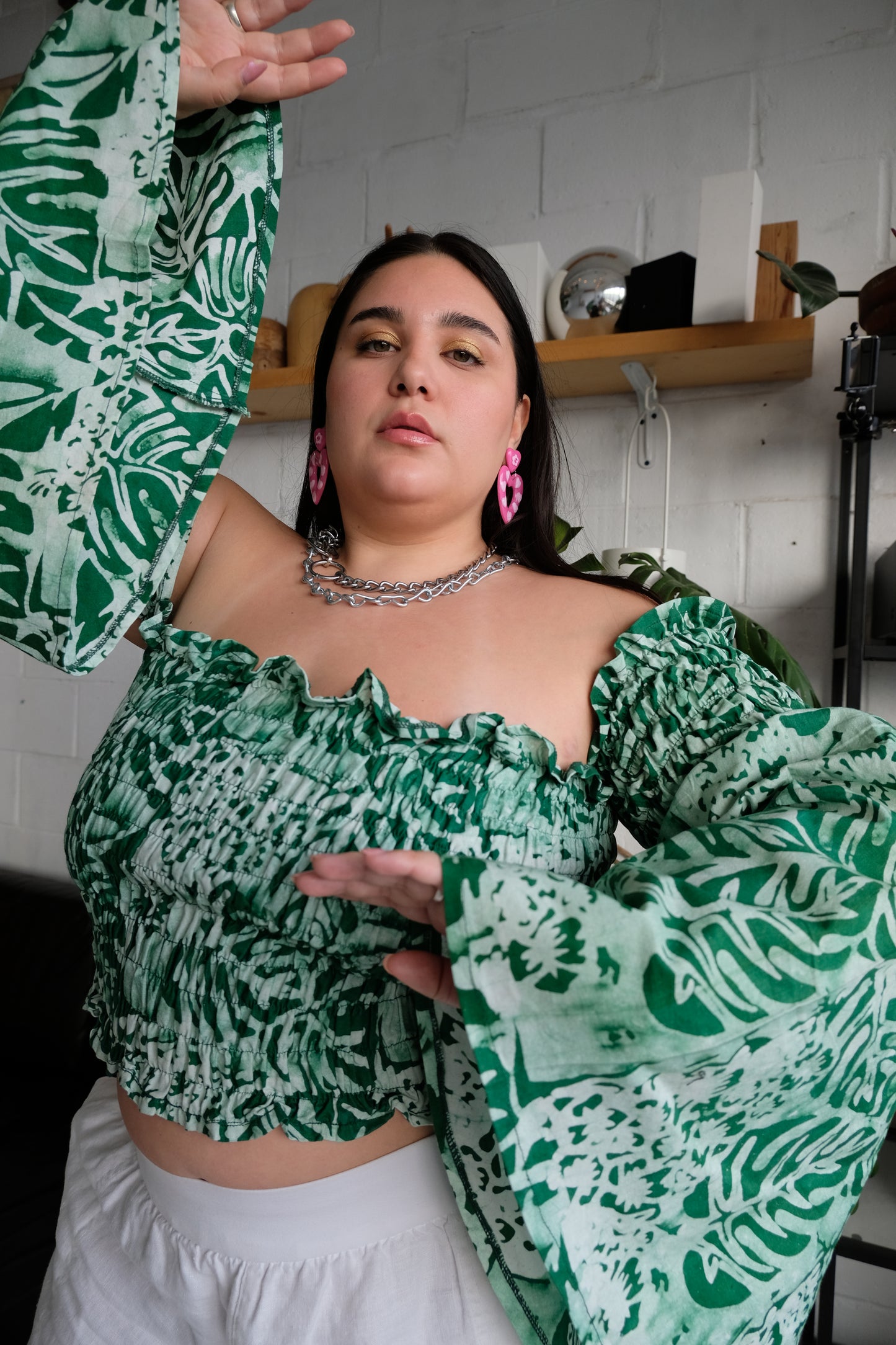 LABADI PLEASURE BELL SLEEVE TOP | FAUNA-READY TO SHIP-SIZE 2X