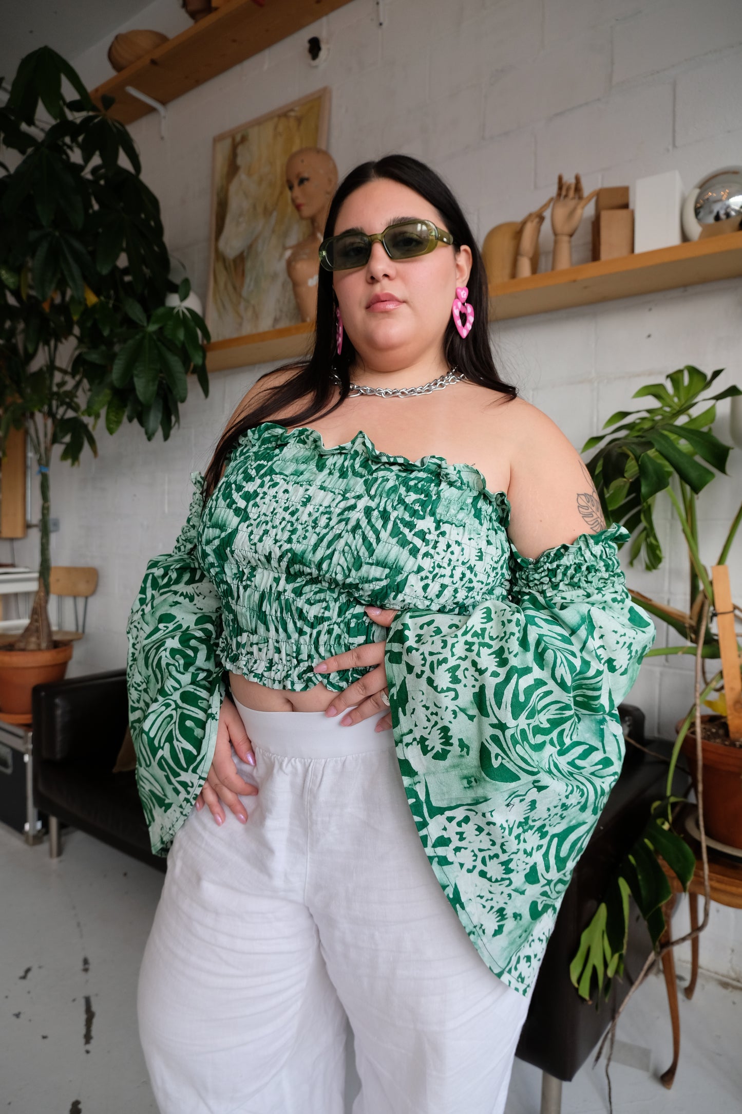 LABADI PLEASURE BELL SLEEVE TOP | FAUNA-READY TO SHIP-SIZE 2X