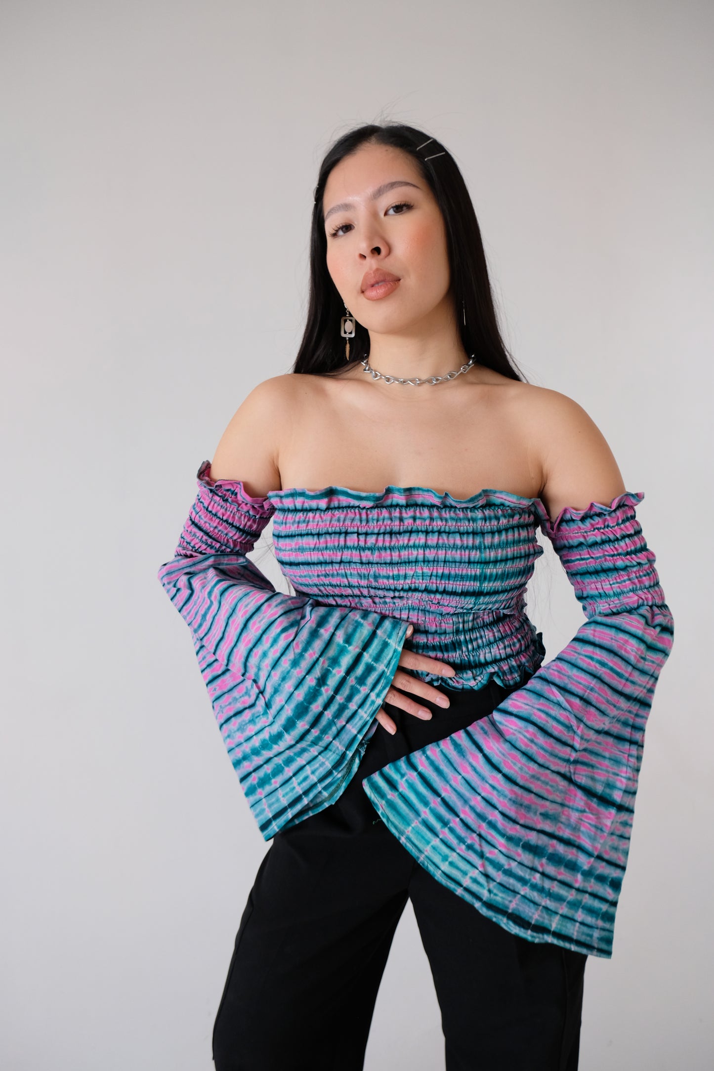 LABADI PLEASURE BELL SLEEVE TOP | VORTEX | READY TO SHIP SIZE SMALL