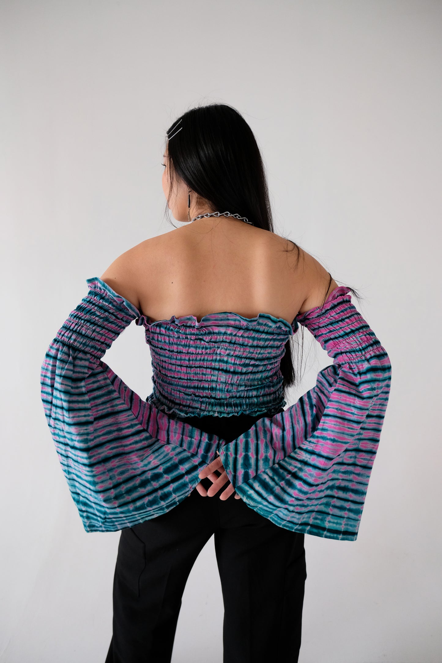 LABADI PLEASURE BELL SLEEVE TOP | VORTEX | READY TO SHIP SIZE SMALL