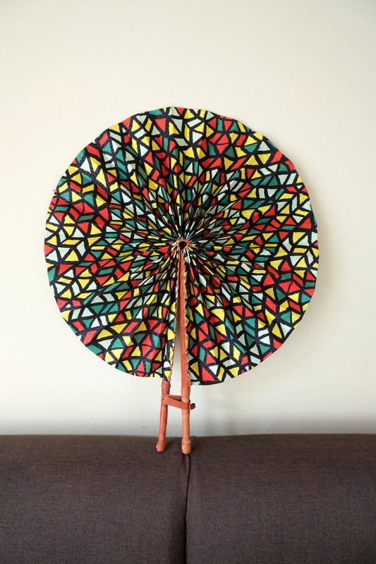 JUMBO AFRICAN PRINT FAN