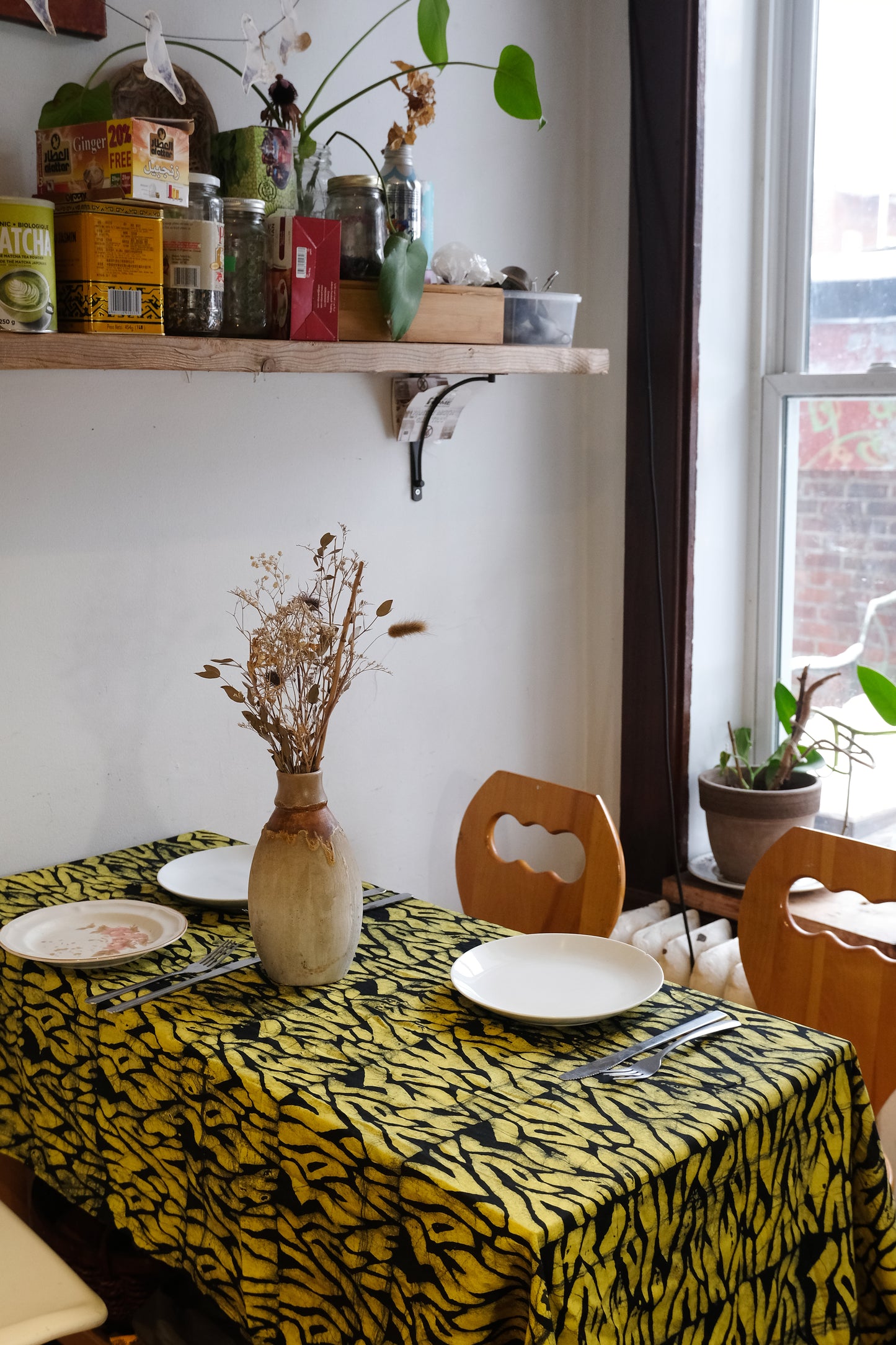 TABLECLOTH | TIGER STRIPE | MUSTARD