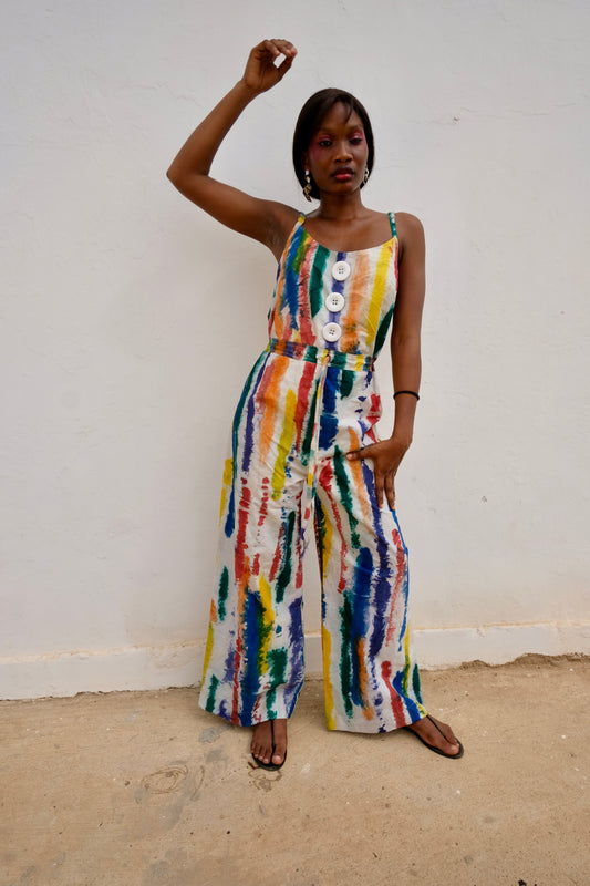 TEMA JUMPSUIT | BRUSH STROKES-READY TO SHIP-SIZE S & XXL