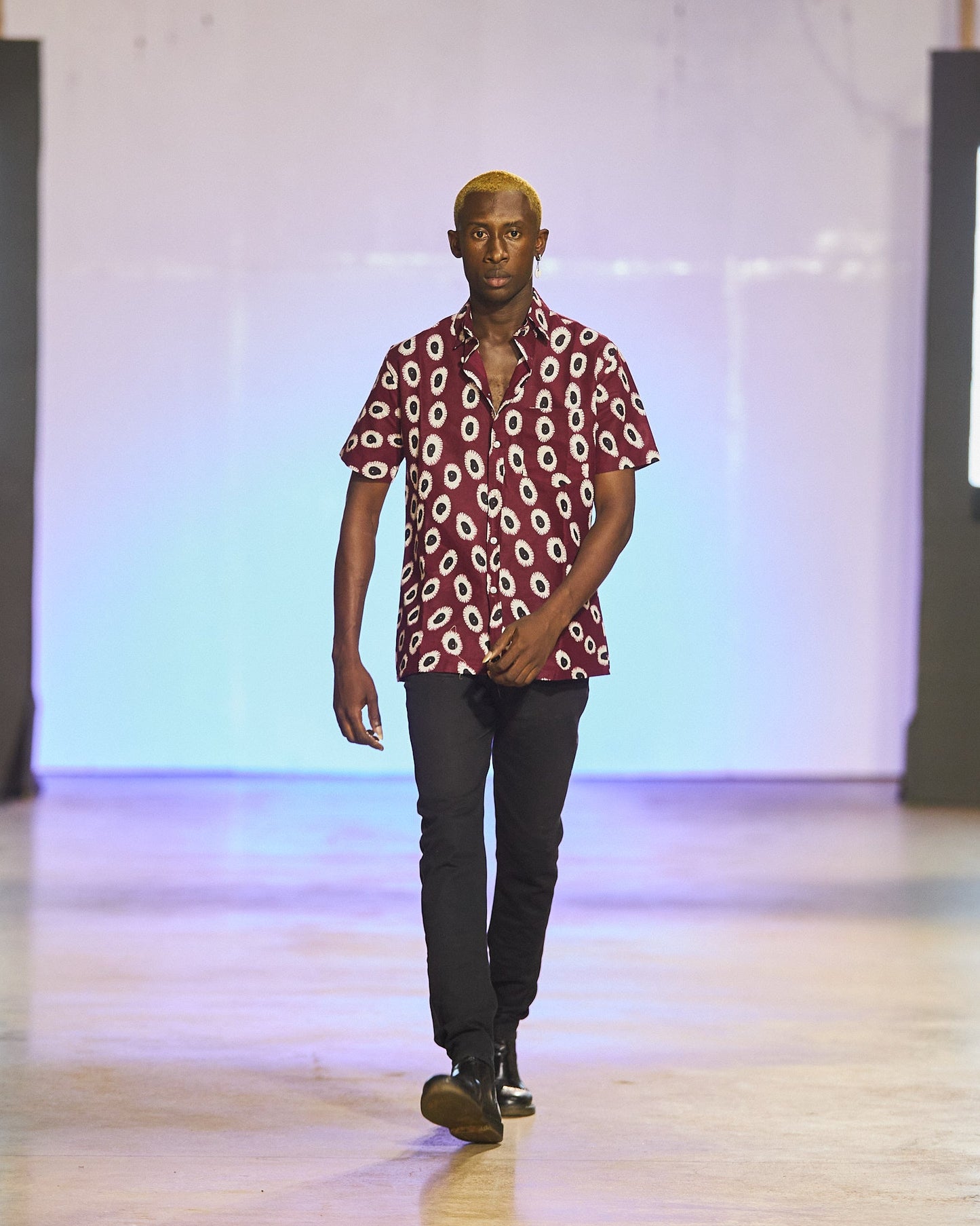 KOJO UNISEX SHIRT | MAROON EYE- READY TO SHIP- SIZE MEDIUM