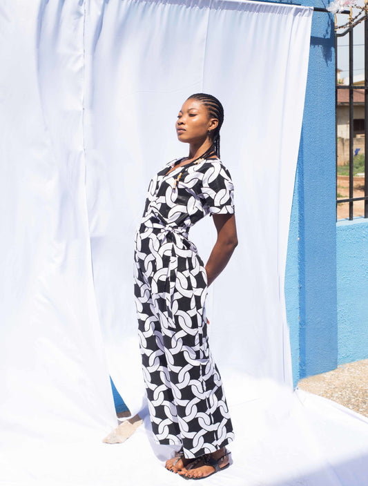 TESHIE JUMPSUIT | CHAIN GANG-READY TO SHIP-SIZE LARGE & XXL