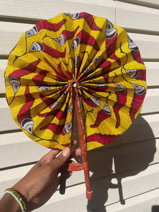 African Wax Print Fan