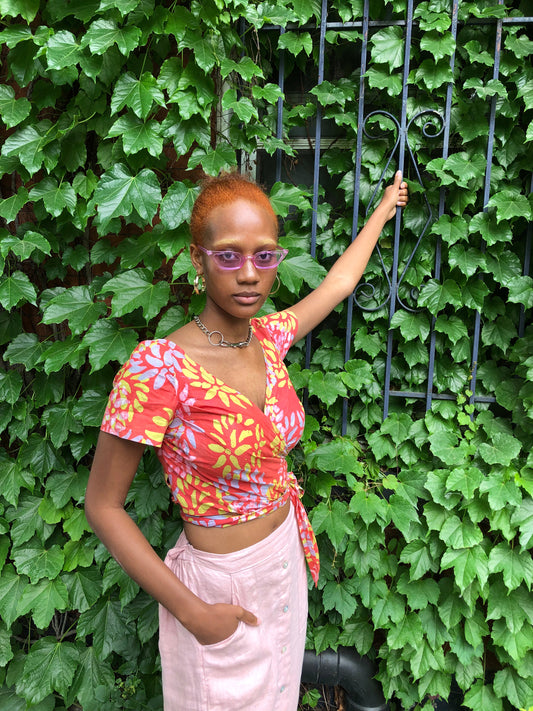 SAKUMONO WRAP TOP | ORCHID- READY TO SHIP