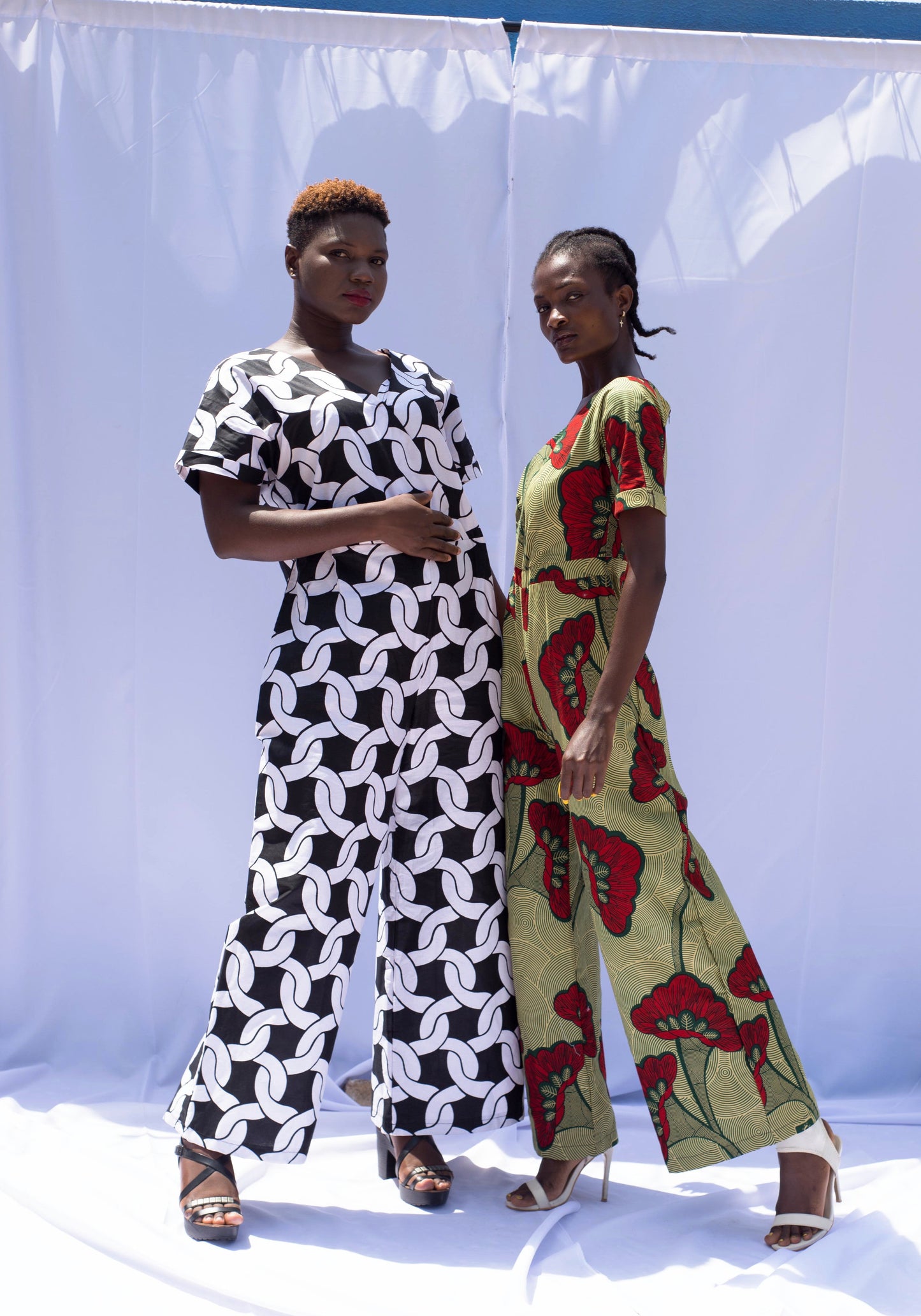 TESHIE JUMPSUIT | CHAIN GANG-READY TO SHIP-SIZE LARGE & XXL