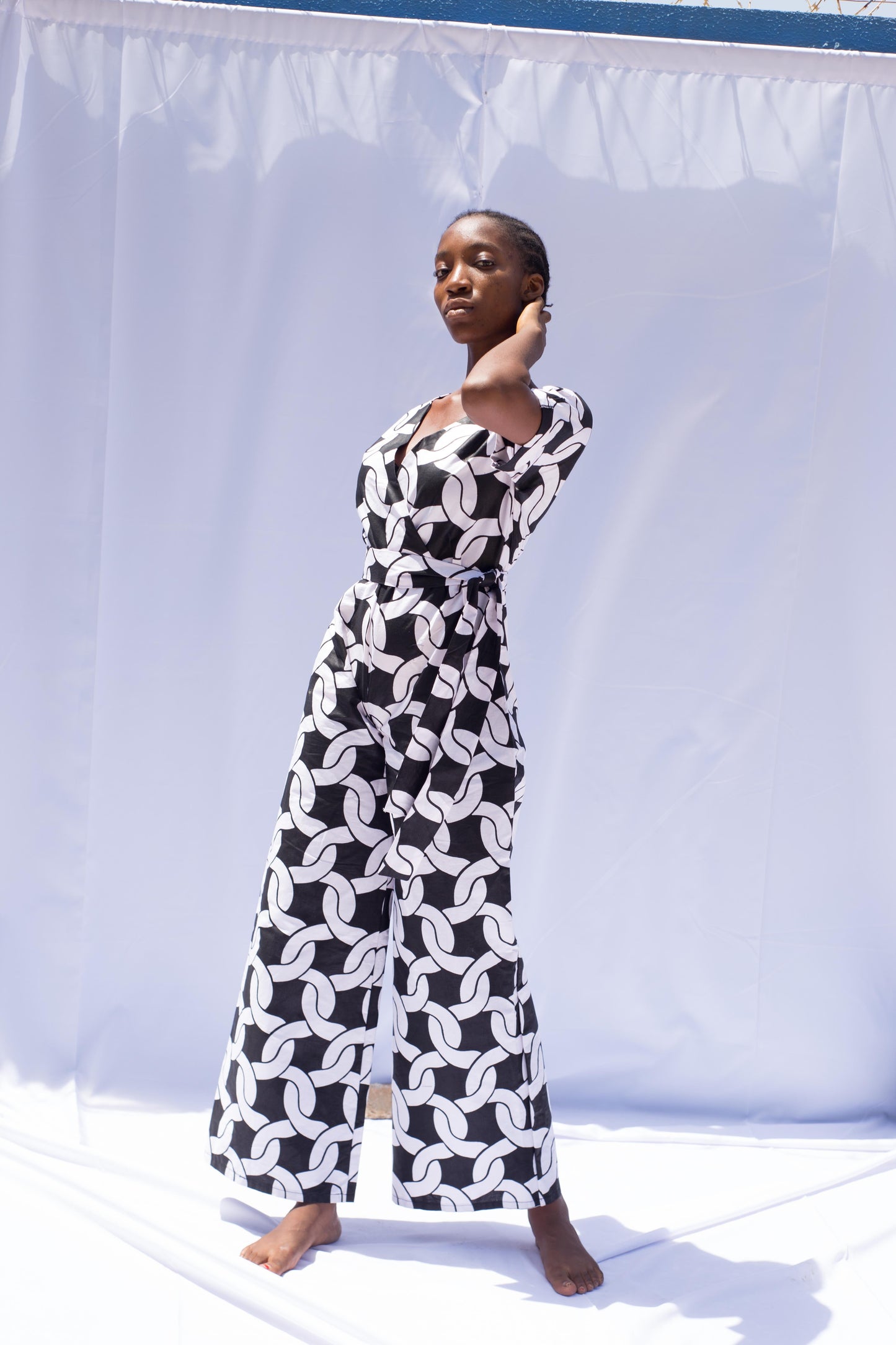 TESHIE JUMPSUIT | CHAIN GANG-READY TO SHIP-SIZE LARGE & XXL