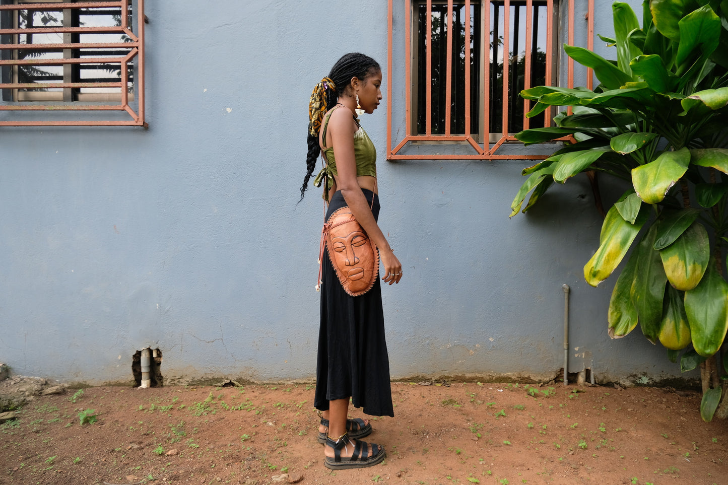 LEATHER MASK BAG | SABLE