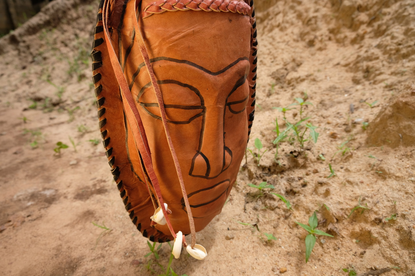 LEATHER MASK BAG | SABLE