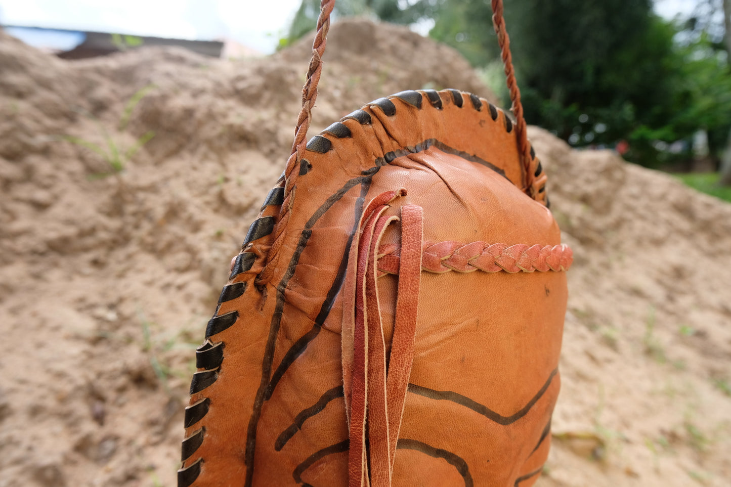 LEATHER MASK BAG | SABLE