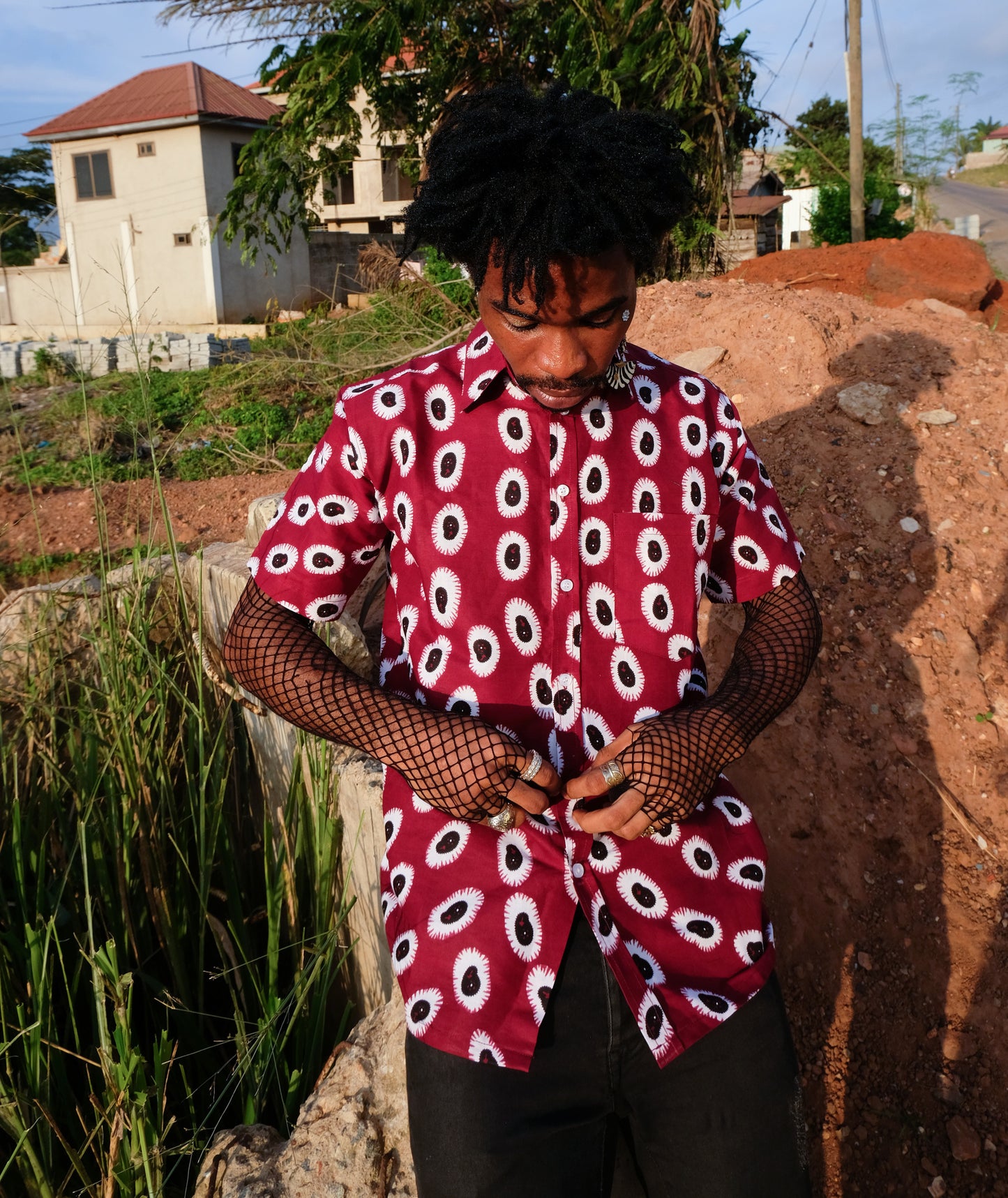 KOJO UNISEX SHIRT | MAROON EYE
