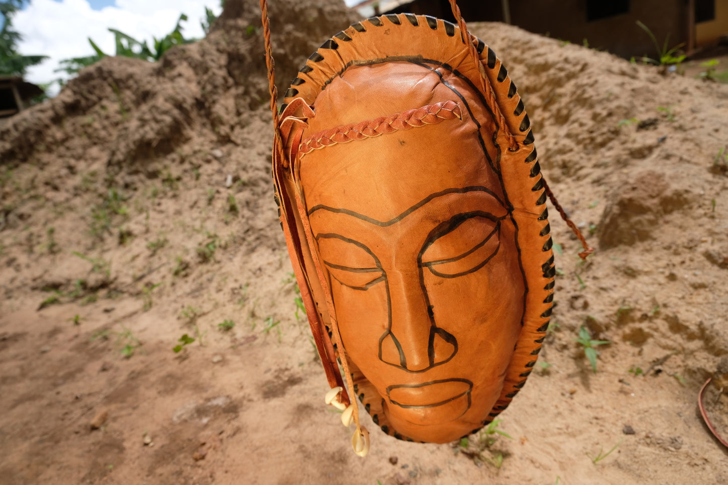 LEATHER MASK BAG | SABLE