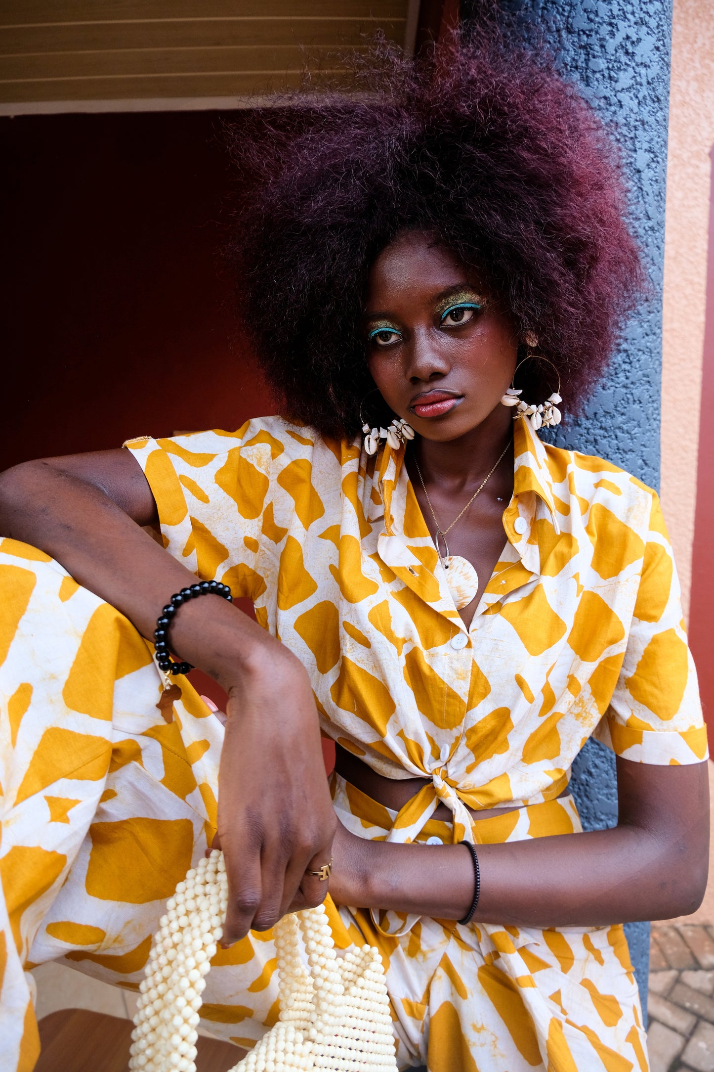 ADENTA TIE-UP SHIRT | SWEET ICED TEA
