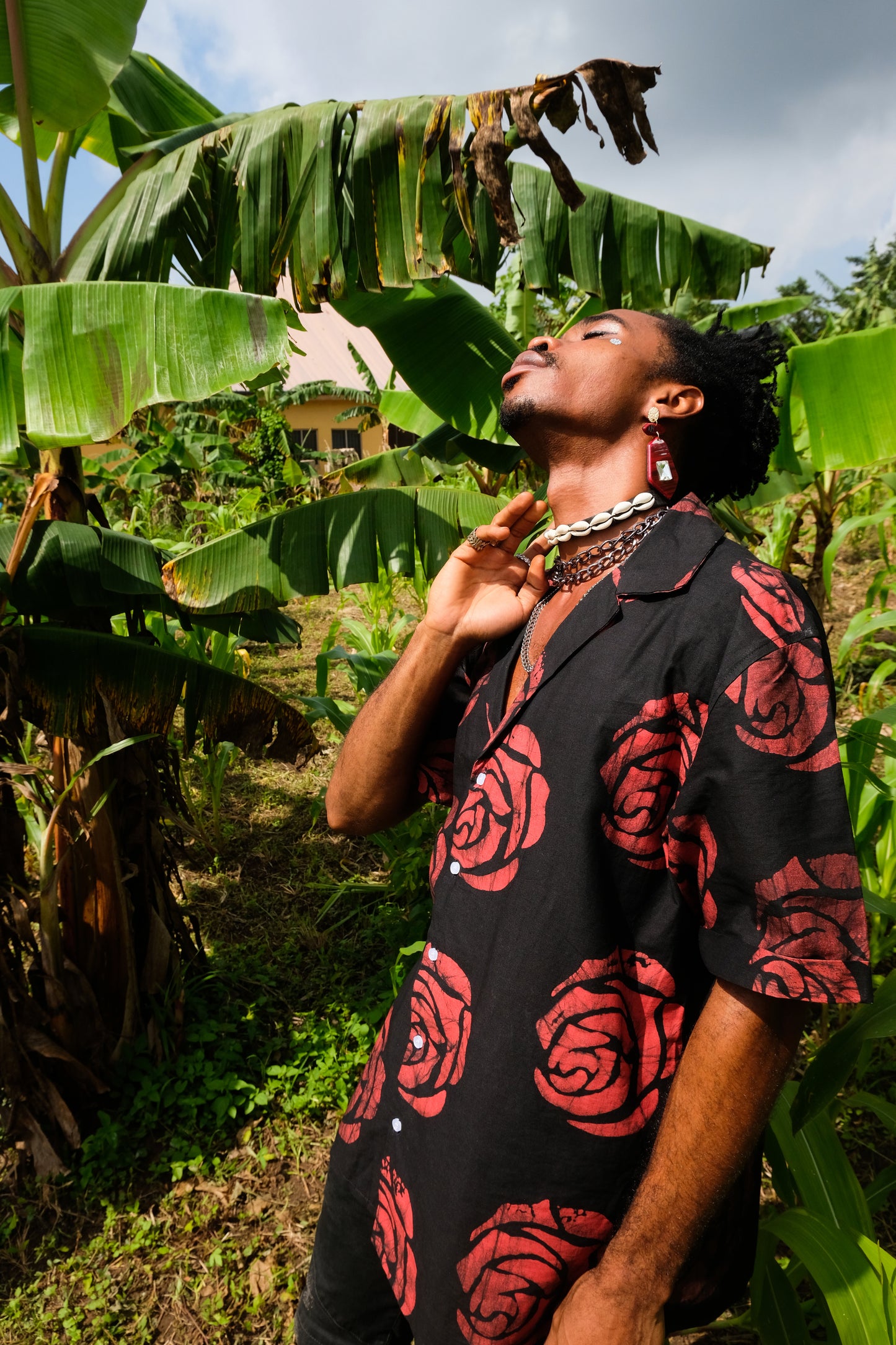 CAPE COAST UNISEX BOWLING SHIRT | ROSES