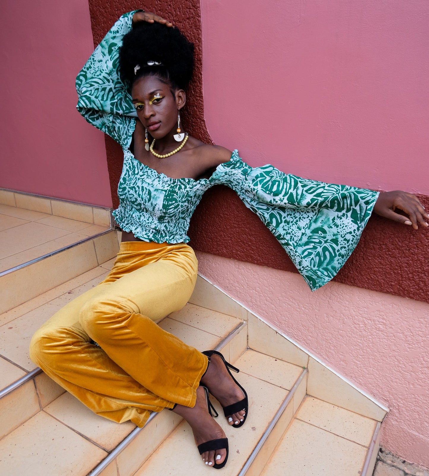 LABADI PLEASURE BELL SLEEVE TOP | FAUNA-READY TO SHIP-SIZE 2X