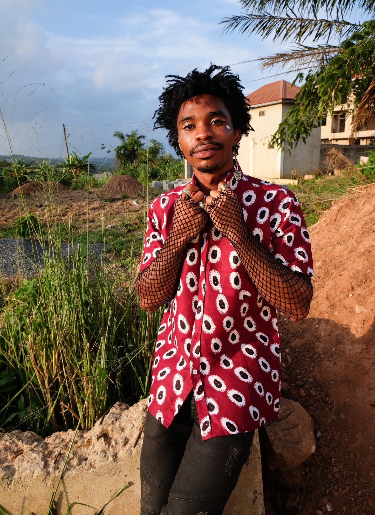 KOJO UNISEX SHIRT | MAROON EYE
