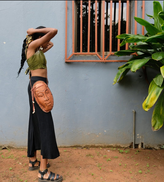 LEATHER MASK BAG | SABLE