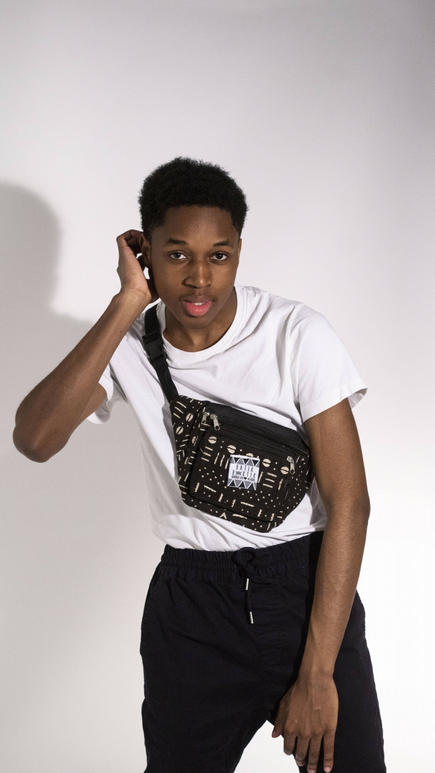 Black Limited Edition Malian Mudcloth Fanny pack