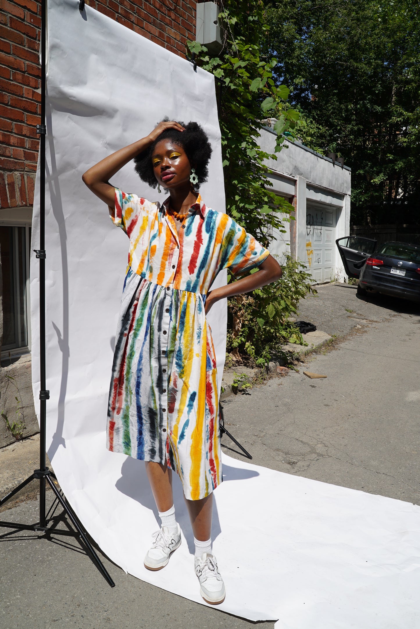 AKUA SHIRT DRESS |                         BRUSH STROKES