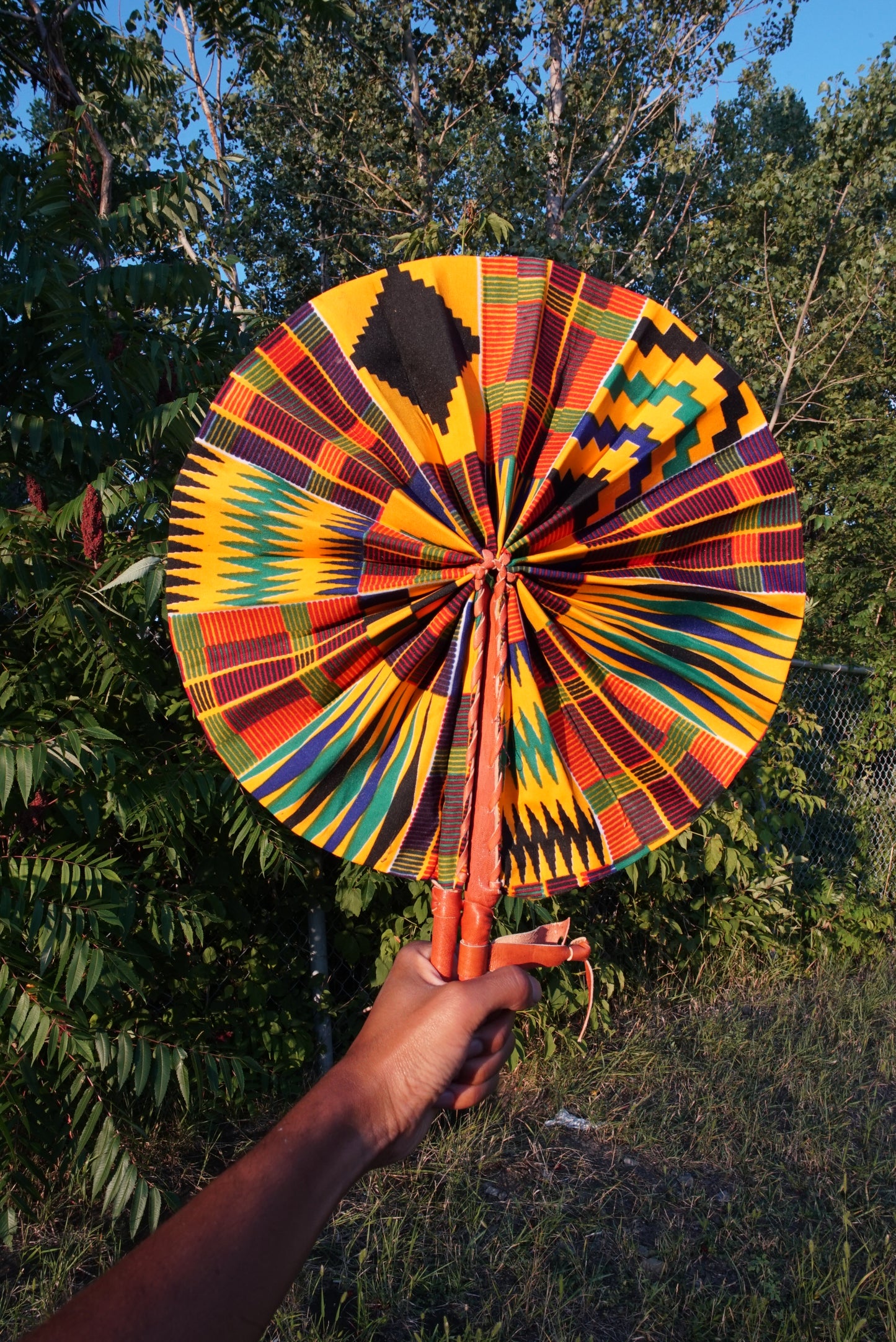 African Wax Print Fan