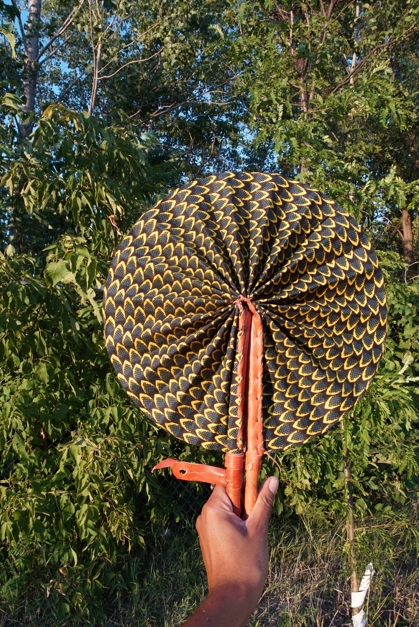 African Wax Print Fan