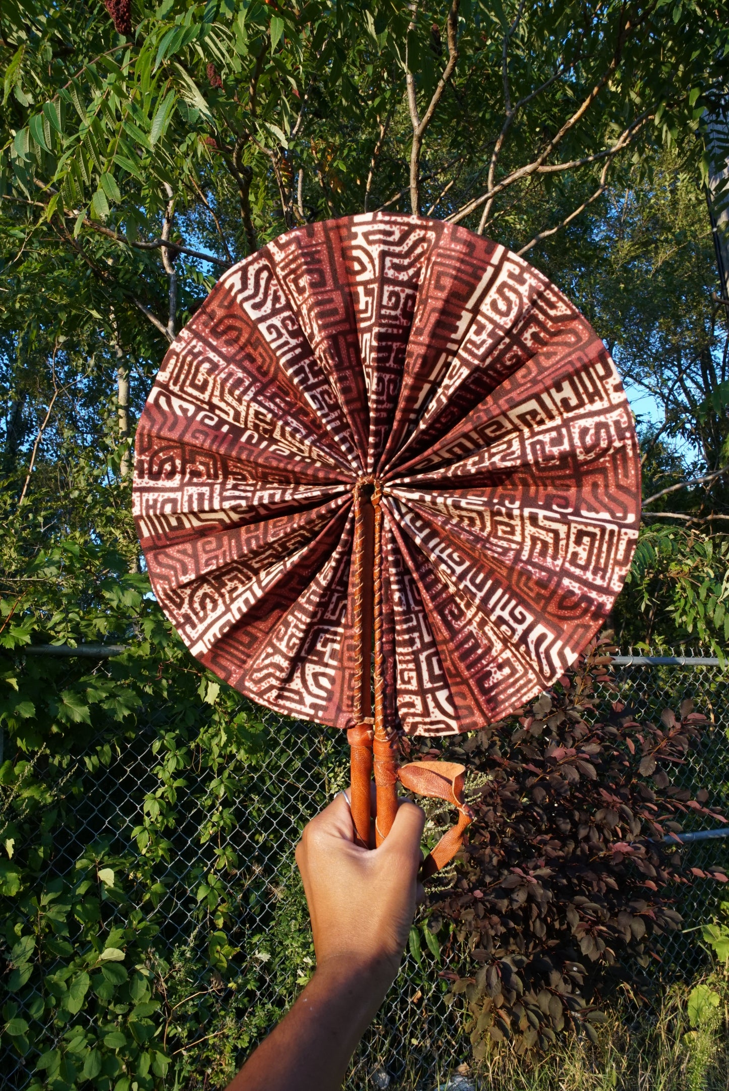 African Wax Print Fan