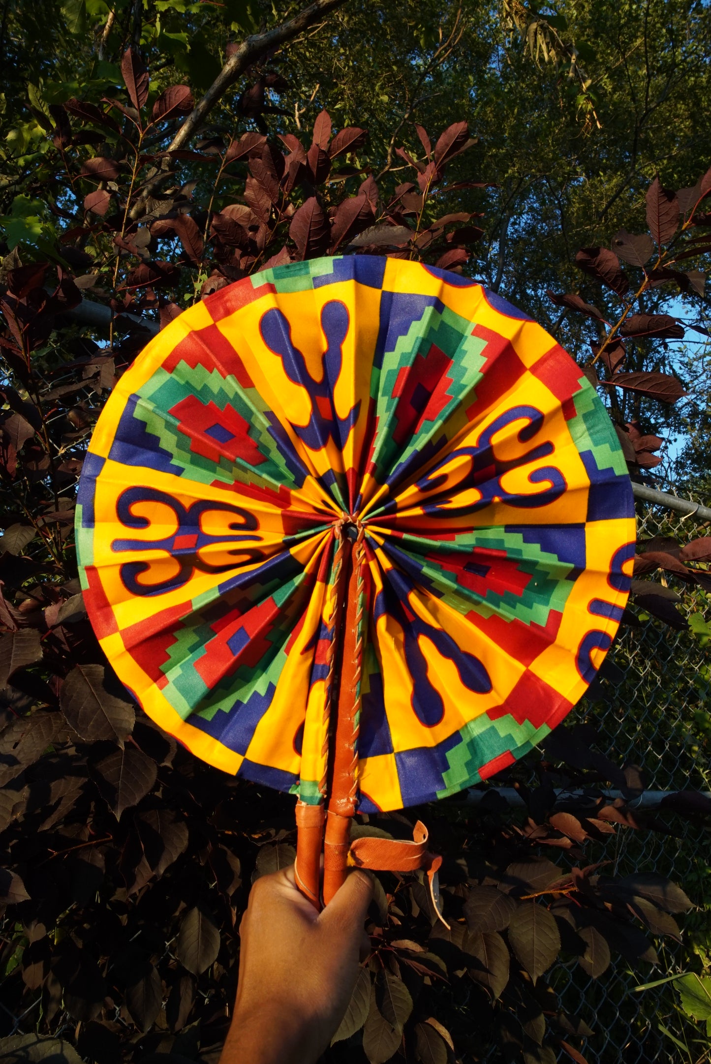African Wax Print Fan
