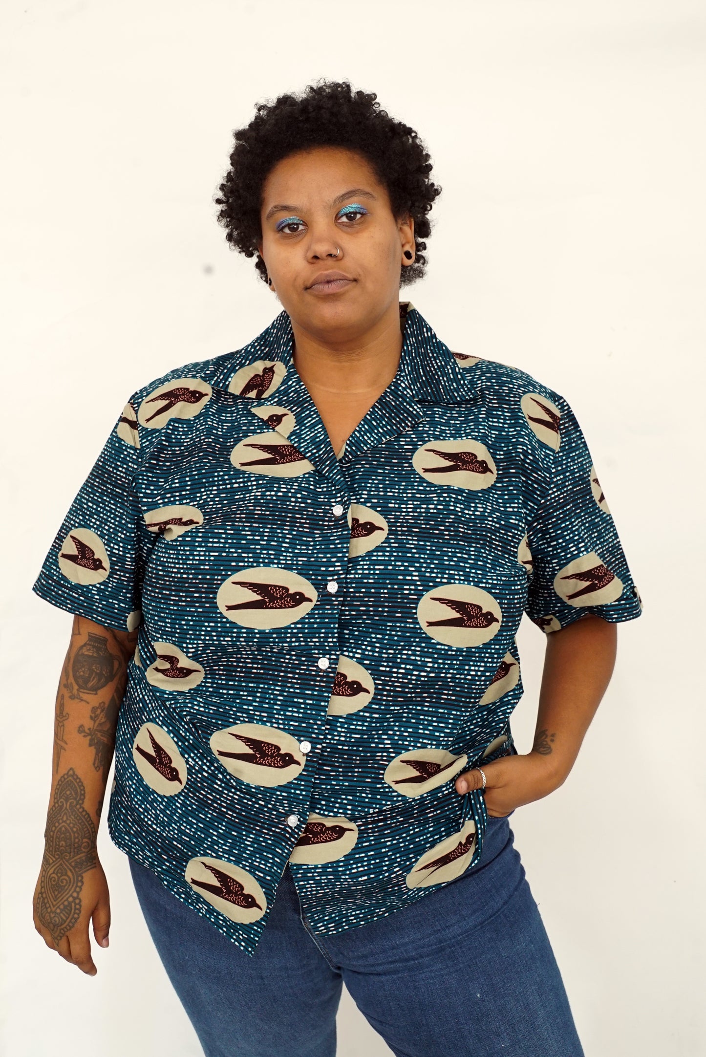 CAPE COAST BOWLING SHIRT| FREE BIRD- READY TO SHIP