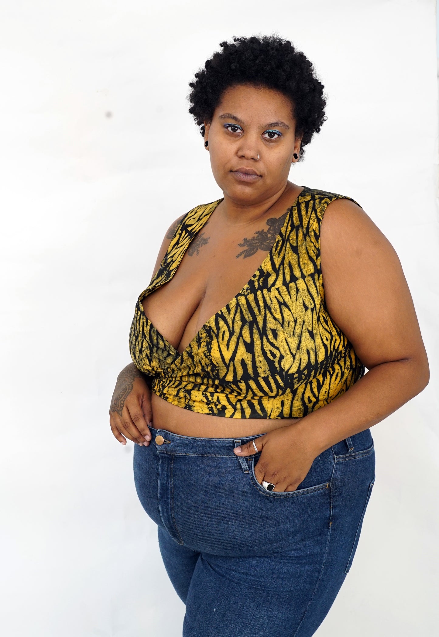 KETA WRAP | TIGER STRIPE |  MUSTARD-READY TO SHIP-SIZE 2X