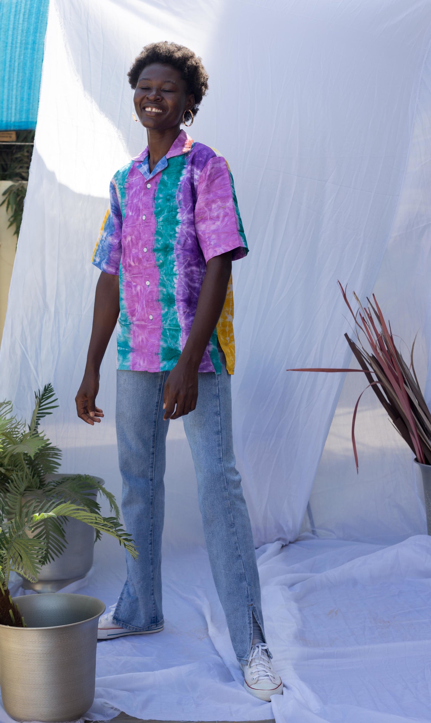 CAPE COAST BOWLING SHIRT  | ARC EN CIEL-READY TO SHIP- SIZE XS, M L, XL