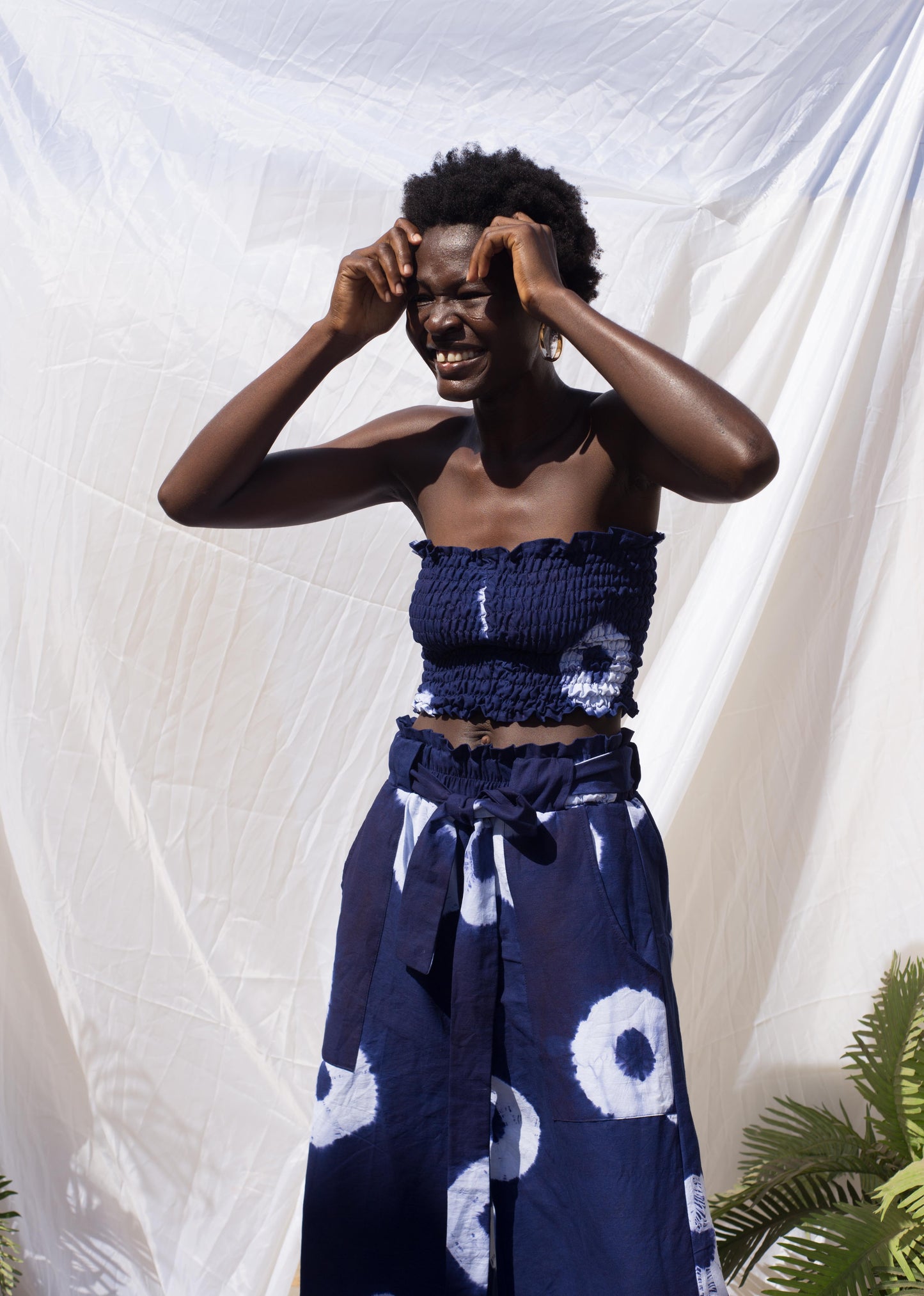 BUSUA TUBE TOP INDIGO- READY TO SHIP- LARGE & XL