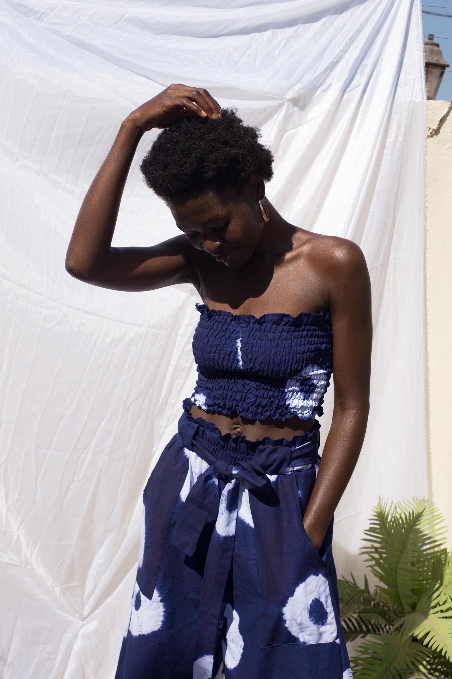 BUSUA TUBE TOP INDIGO- READY TO SHIP- LARGE & XL