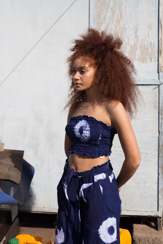 BUSUA TUBE TOP INDIGO- READY TO SHIP- LARGE & XL