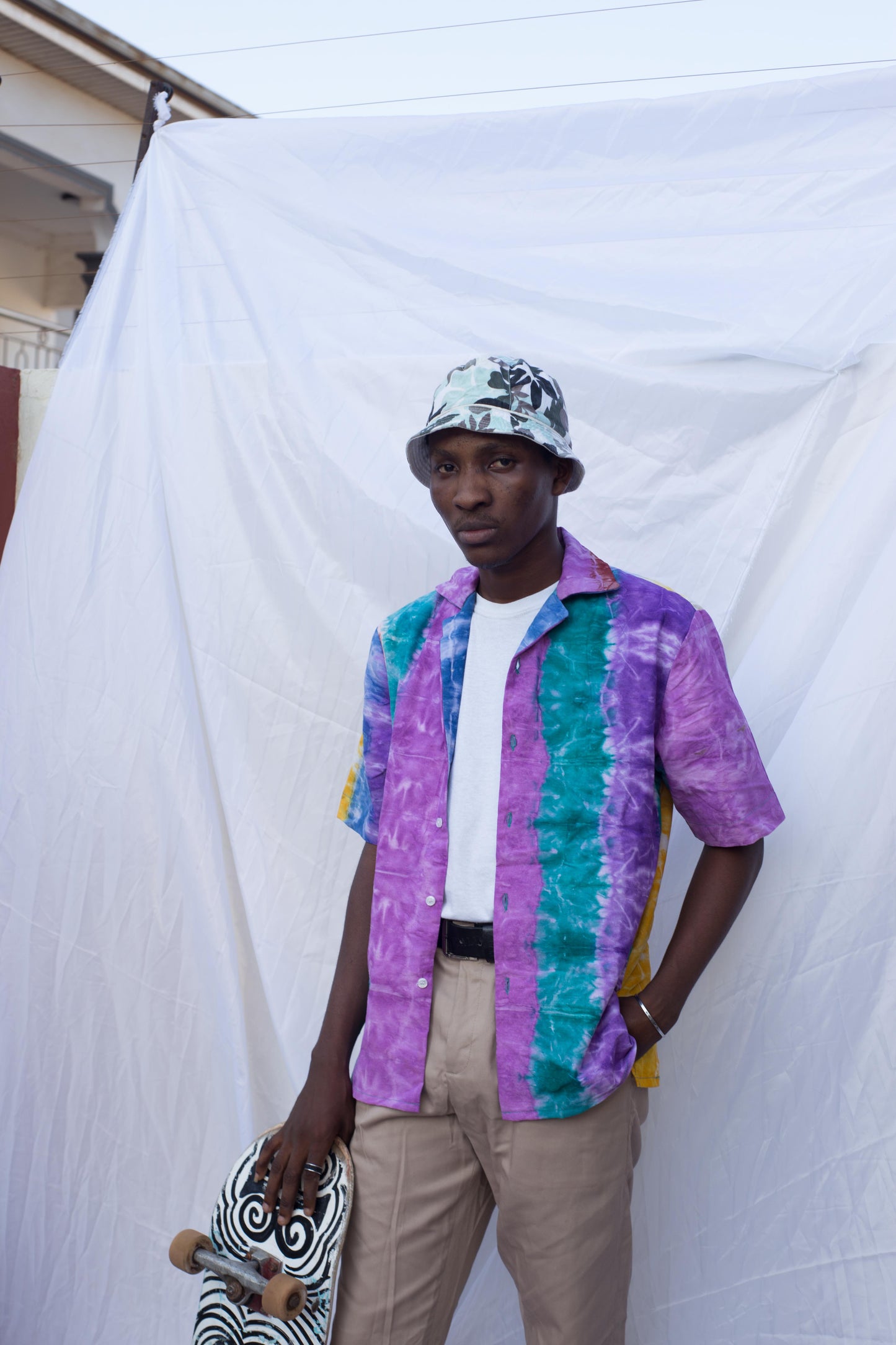 CAPE COAST BOWLING SHIRT  | ARC EN CIEL-READY TO SHIP- SIZE XS, M L, XL